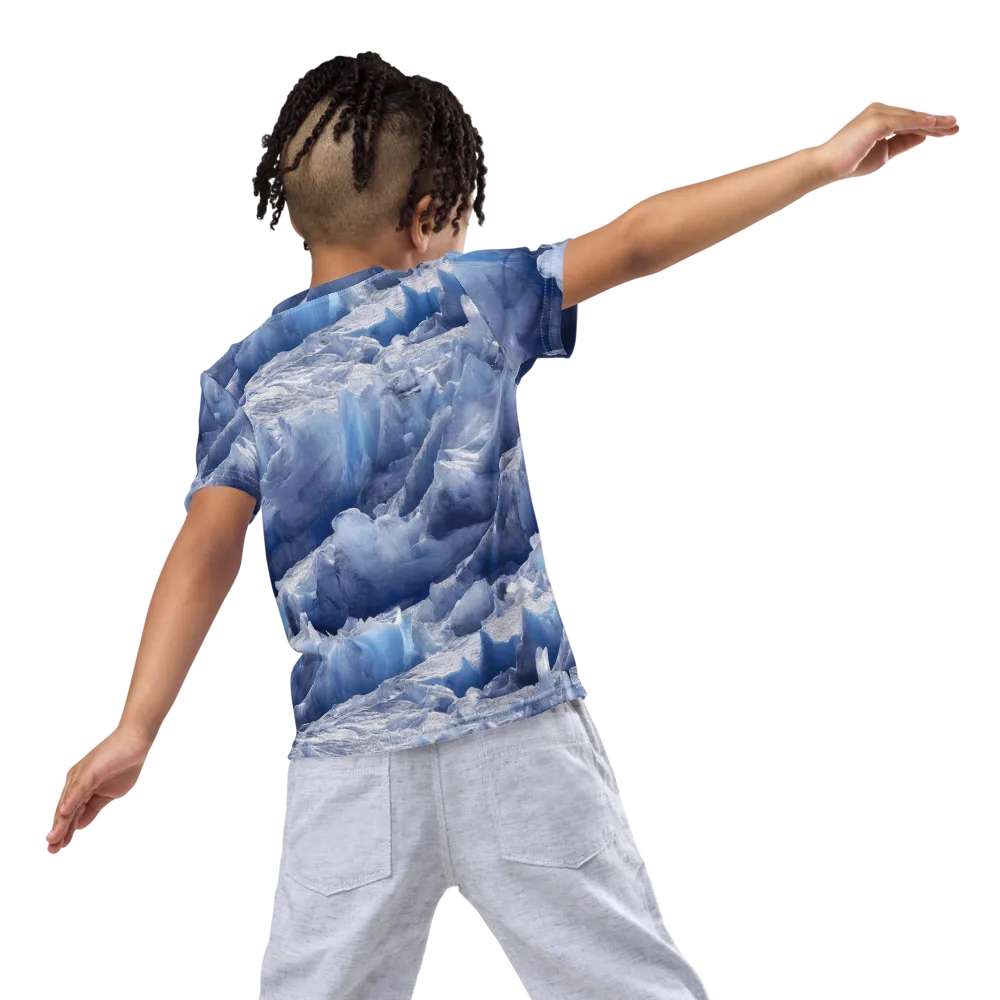 Glacial Sonata on Kids Crew Neck T-Shirt — Back