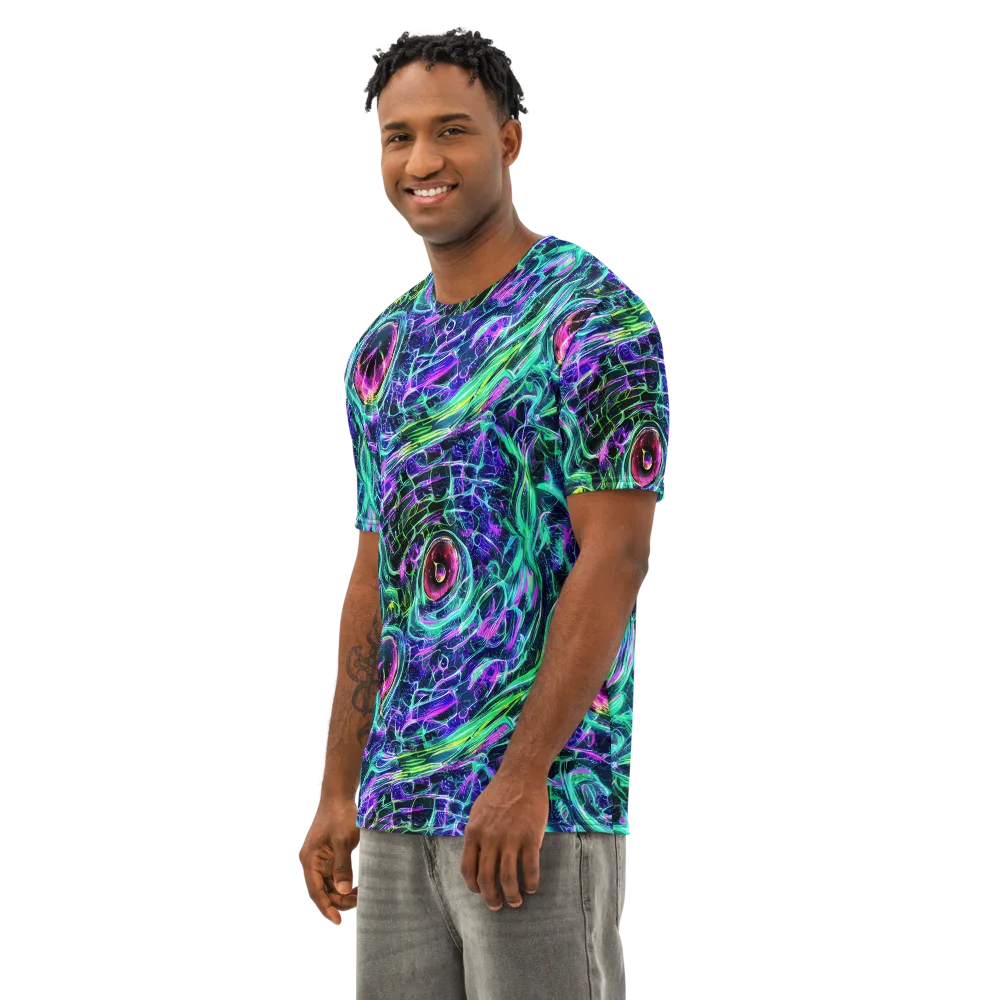Chalmers Vortex on Men's Cotton Crew Neck T-Shirt — Left Front