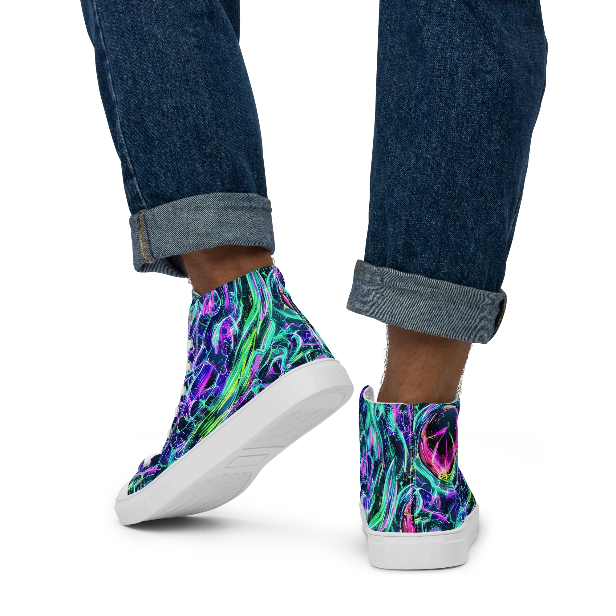 Chalmers Vortex on Men's High Top Canvas Shoes — Back