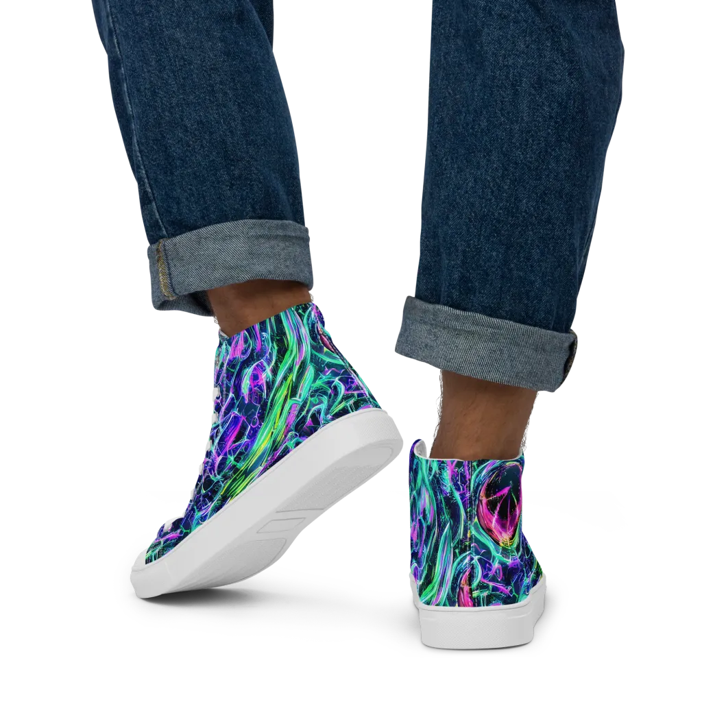 Chalmers Vortex on Men's High Top Canvas Shoes — Back