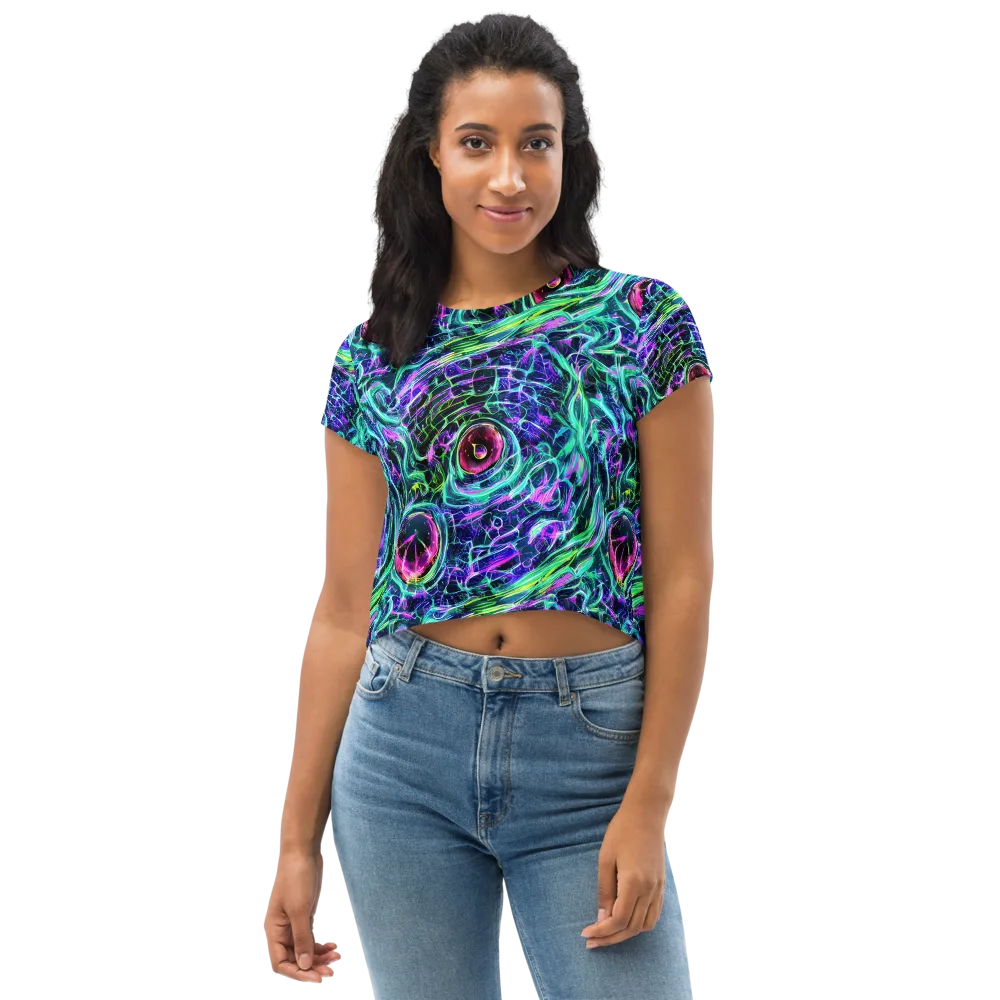 Chalmers Vortex on Crop Tee — Front