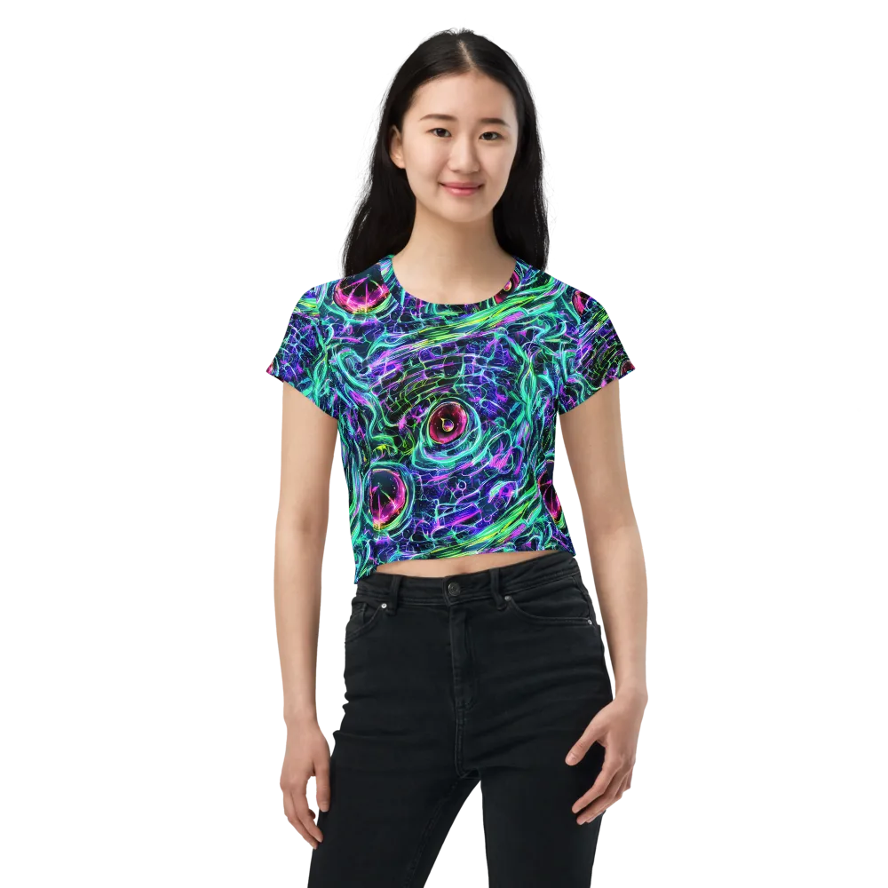 Chalmers Vortex on Crop Tee — Front