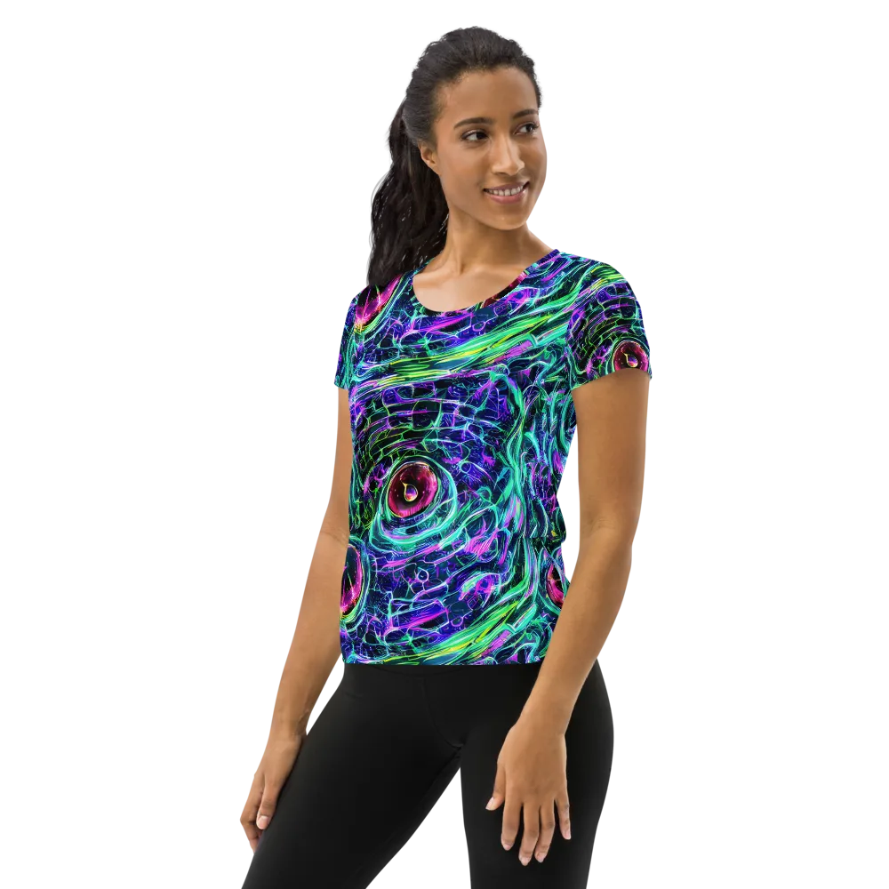 Chalmers Vortex on Women's Athletic T-Shirt — Left