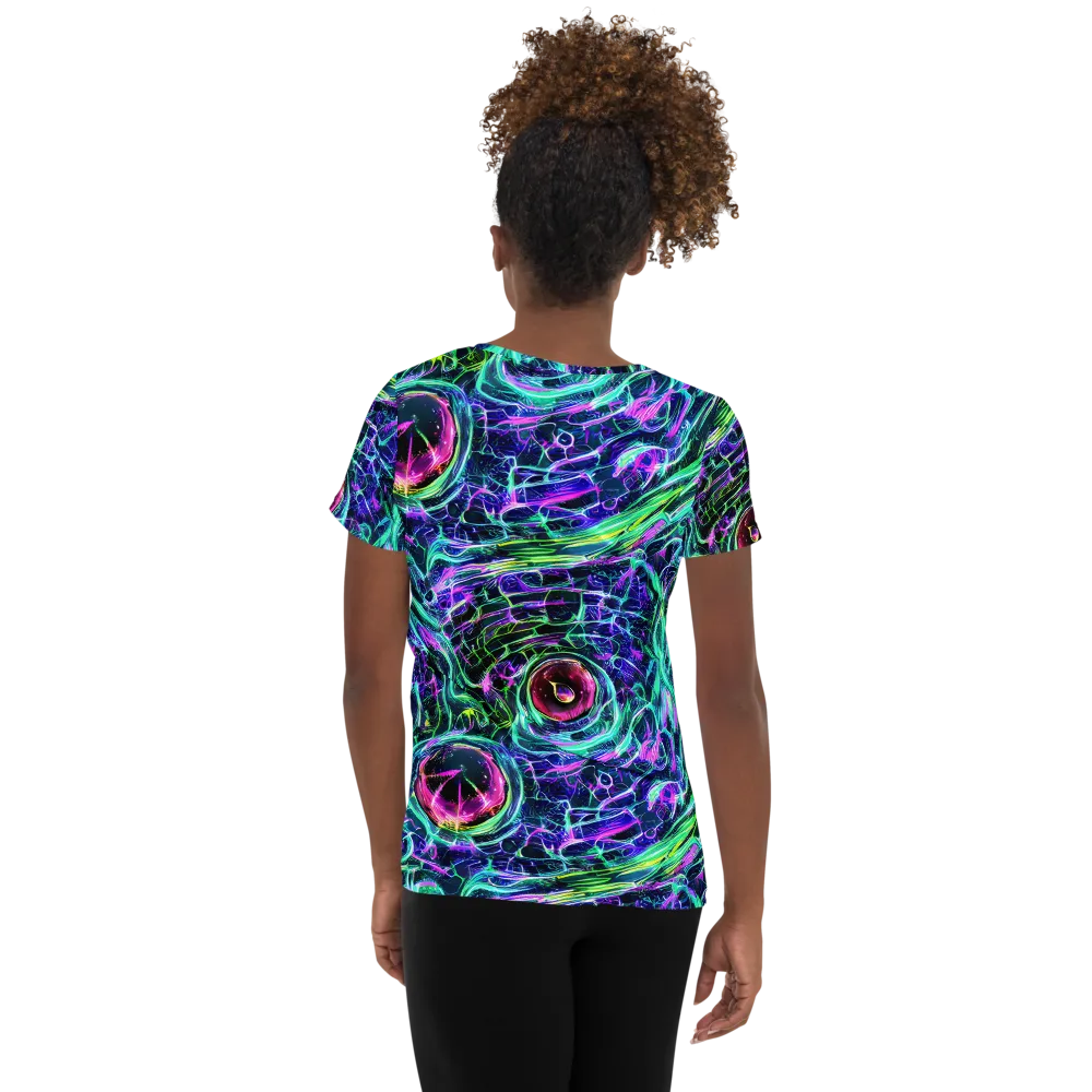 Chalmers Vortex on Women's Athletic T-Shirt — Back