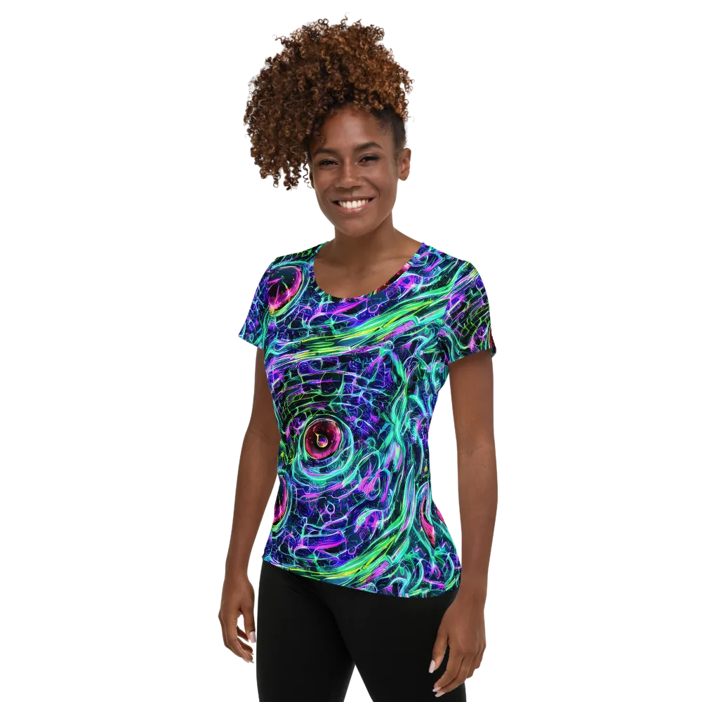Chalmers Vortex on Women's Athletic T-Shirt — Left