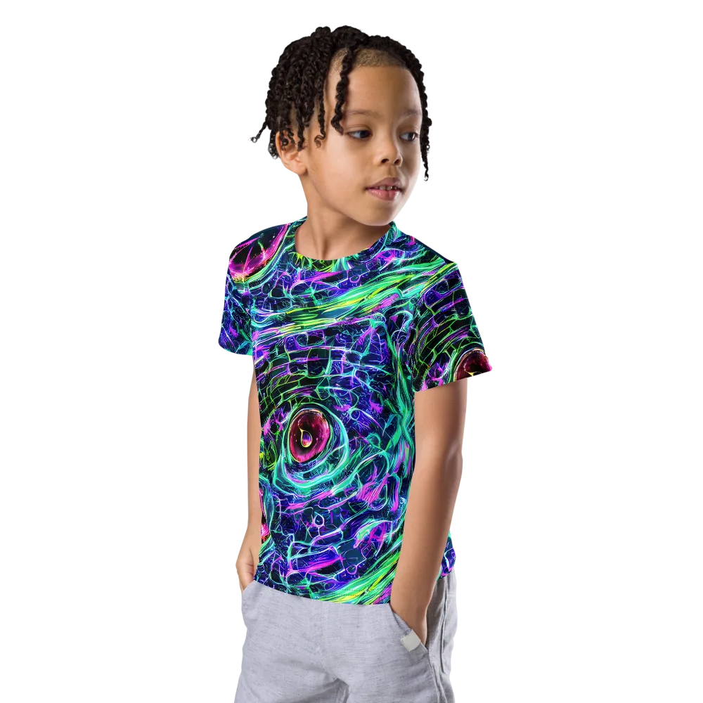 Chalmers Vortex on Kids Crew Neck T-Shirt — Left Front