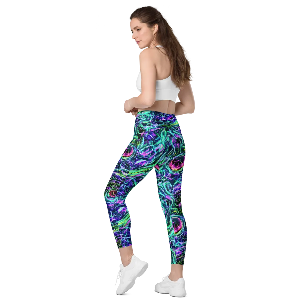Chalmers Vortex on Leggings with Pockets — Left Back