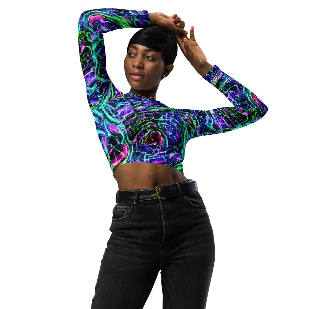 Chalmers Vortex on Long Sleeve Crop Top — Front