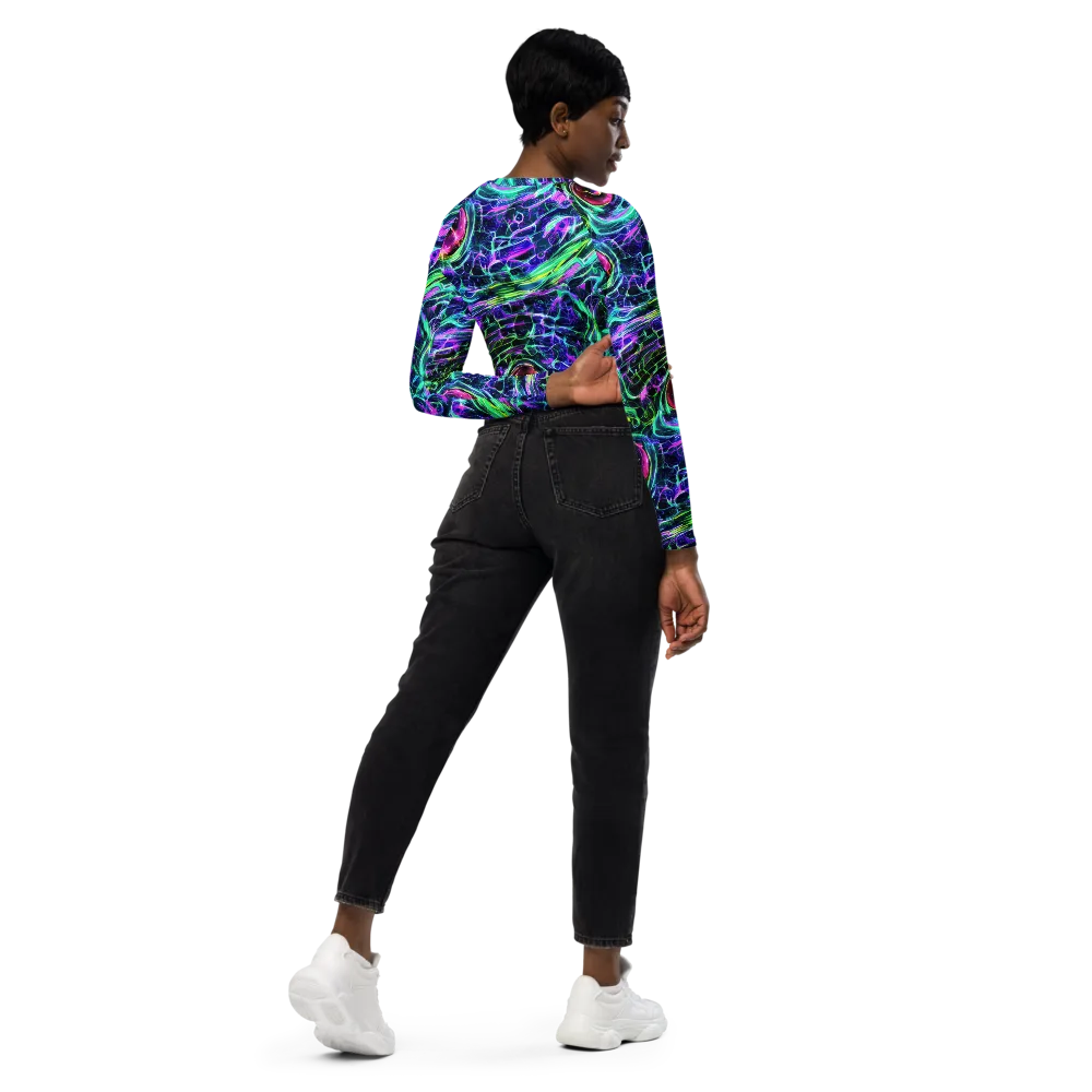 Chalmers Vortex on Long Sleeve Crop Top — Right Back
