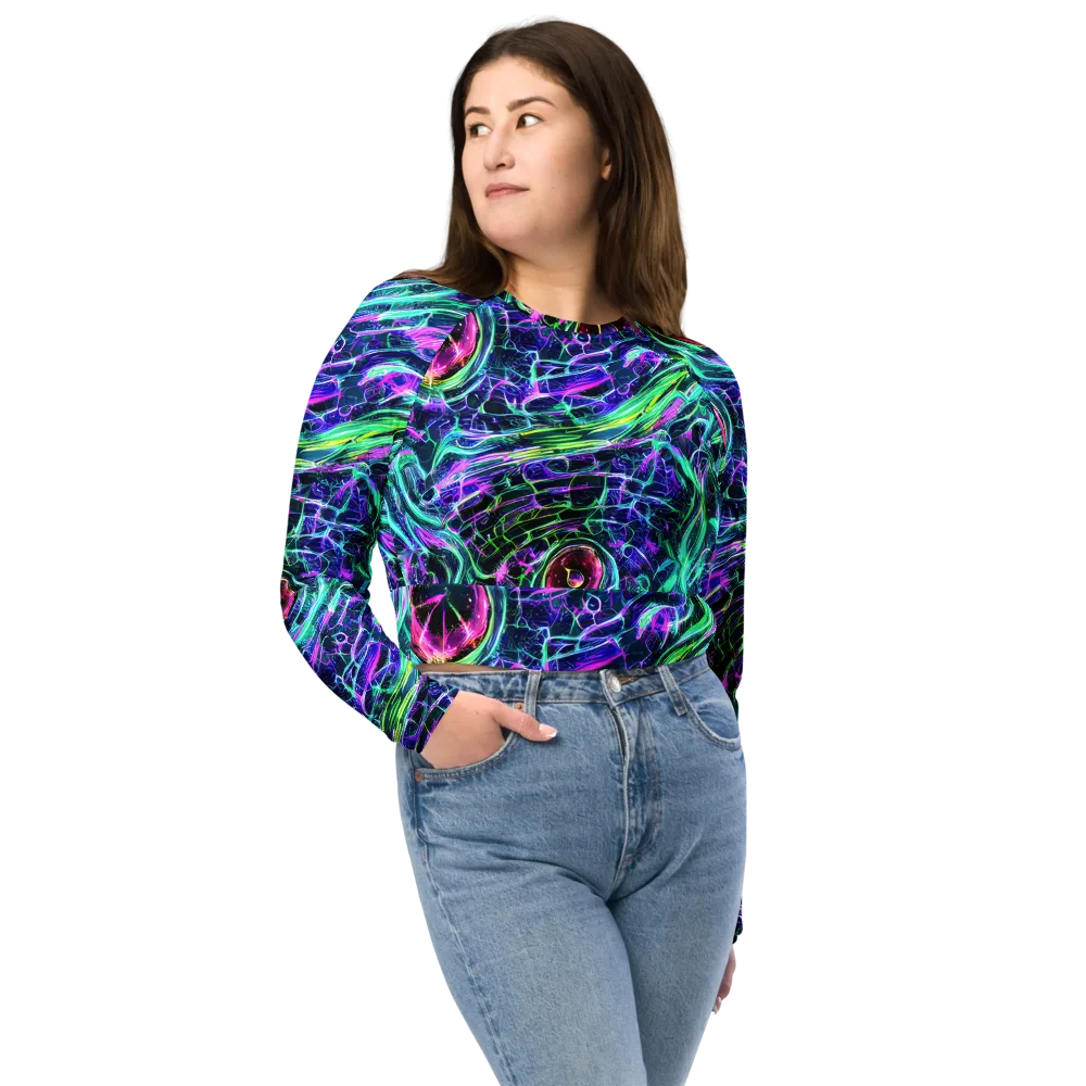 Chalmers Vortex on Long Sleeve Crop Top — Front