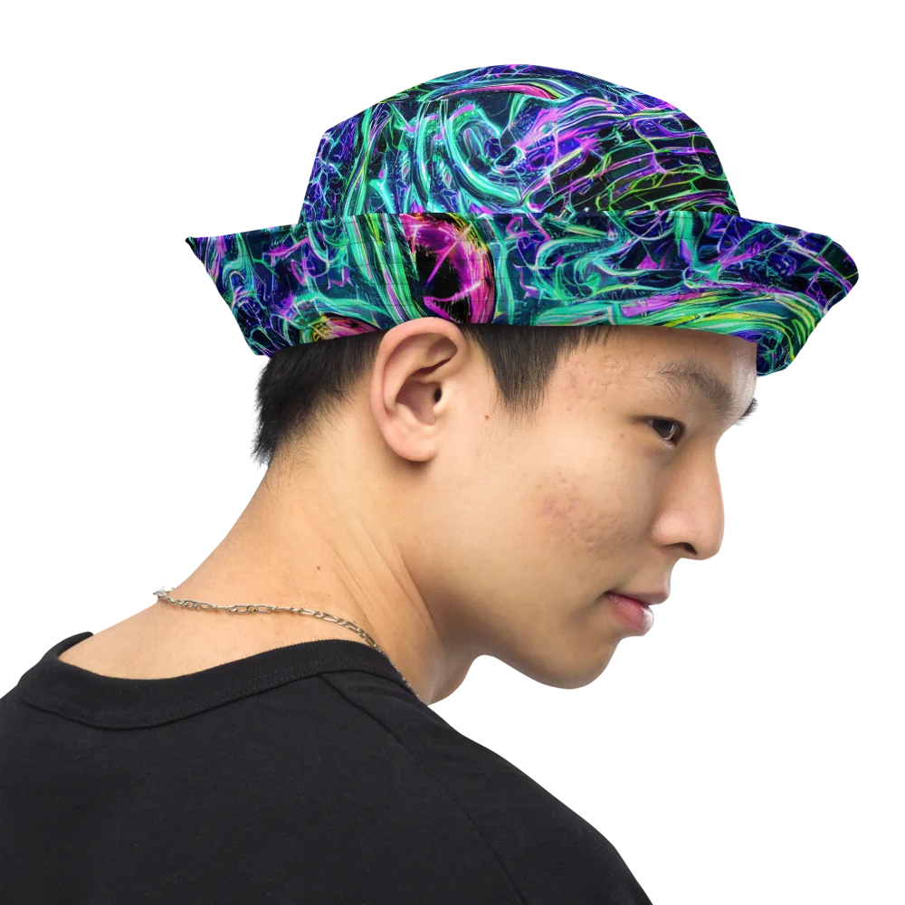 Chalmers Vortex on Reversible Bucket Hat — Right Outside
