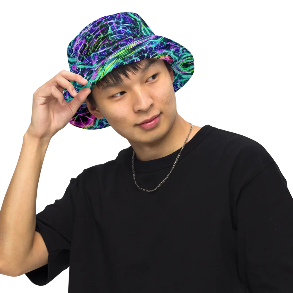 Chalmers Vortex on Reversible Bucket Hat — Front Inside