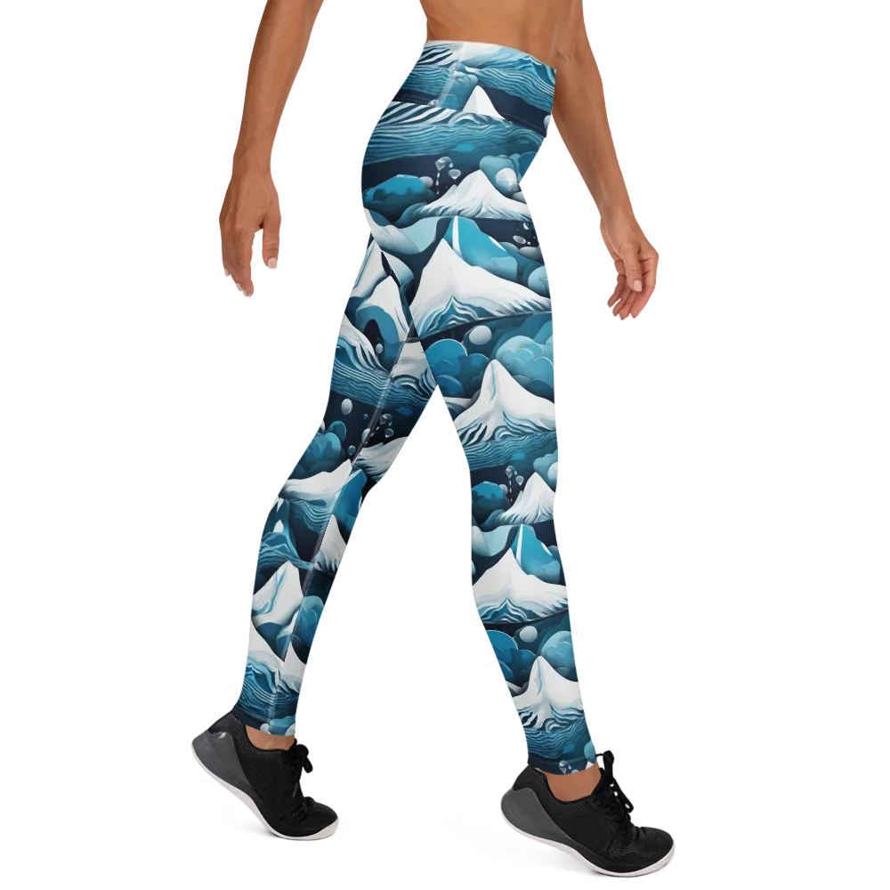 Azure Summit on Yoga Leggings — Right