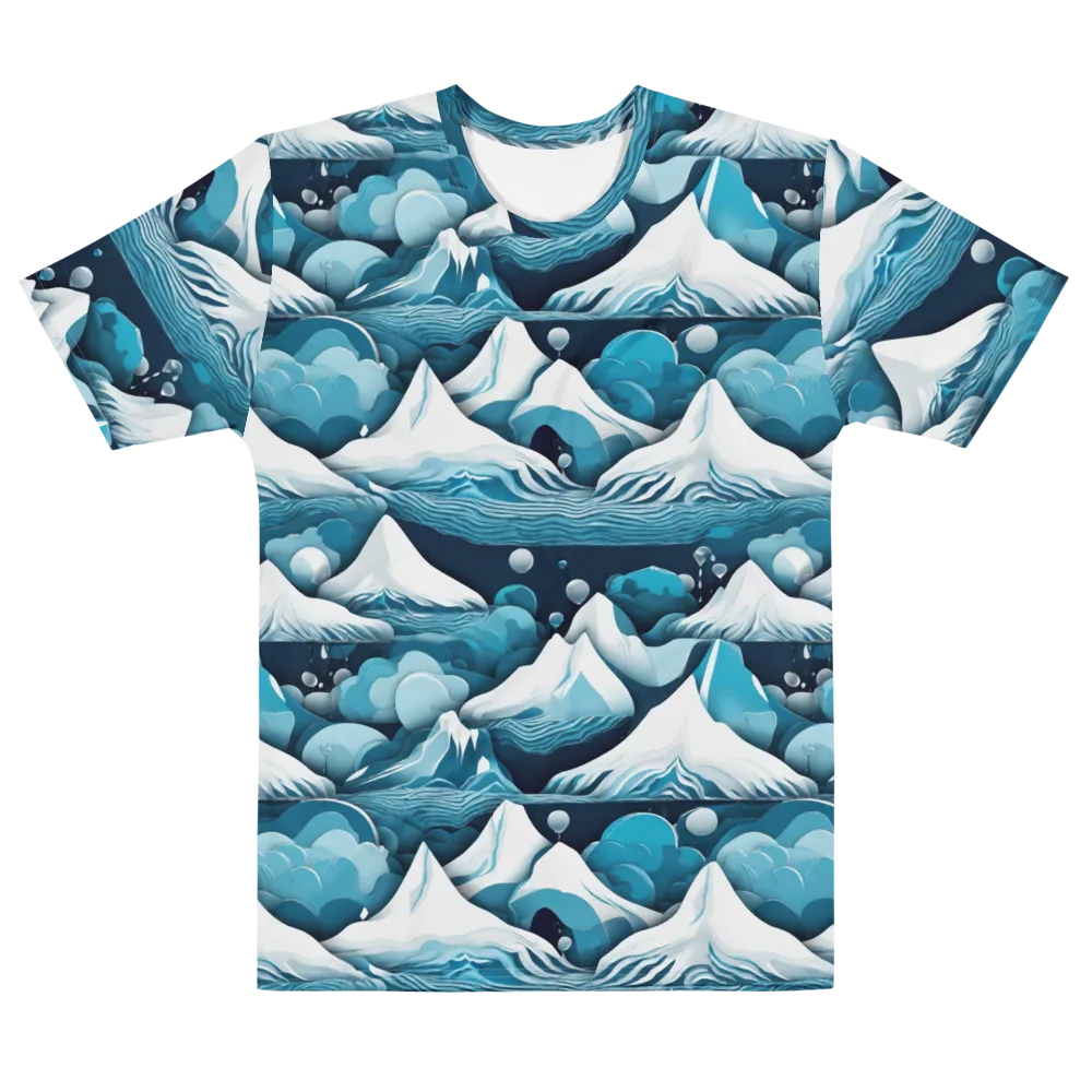 Azure Summit on Men's Cotton Crew Neck T-Shirt — Front