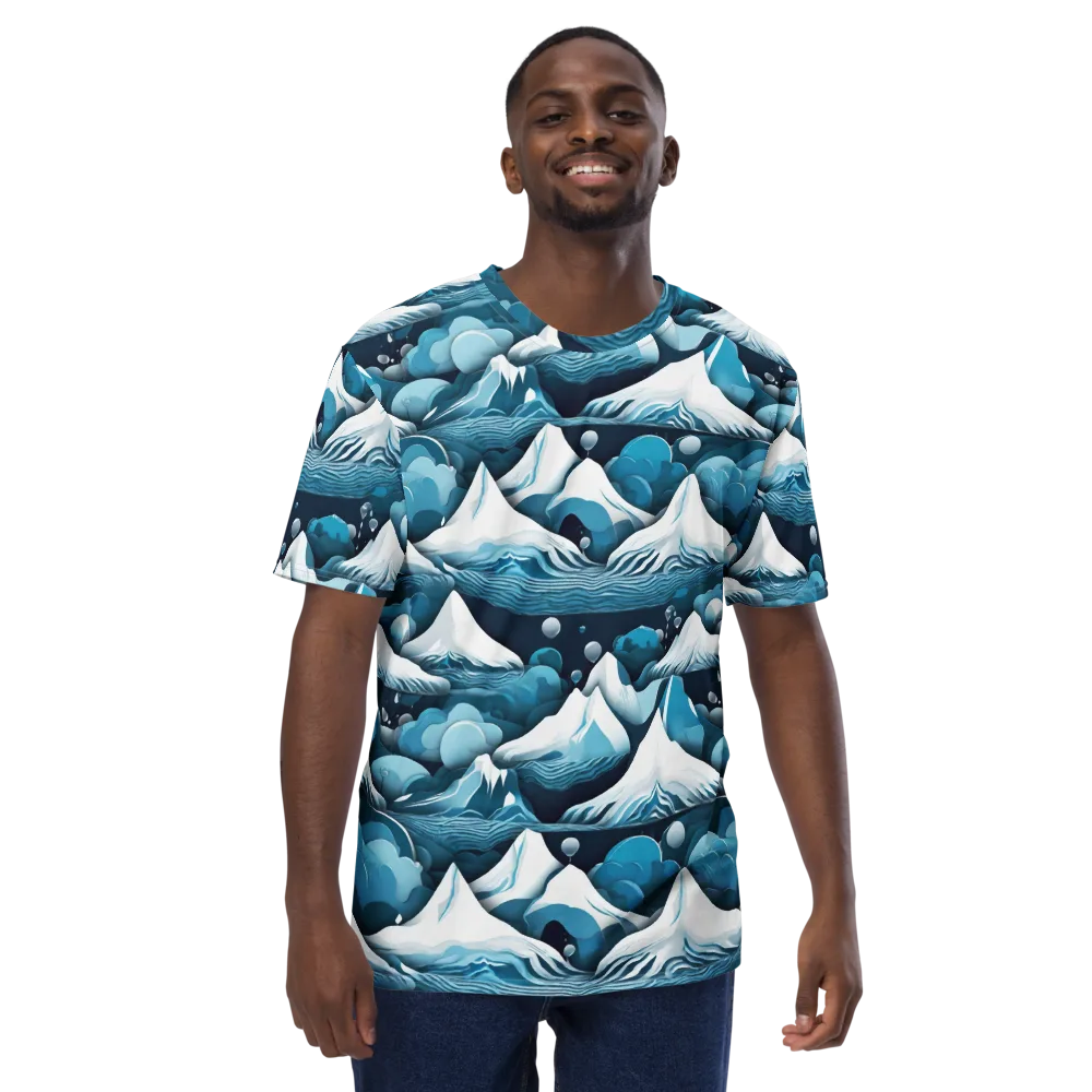 Azure Summit on Men's Crew Neck T-Shirt — Front