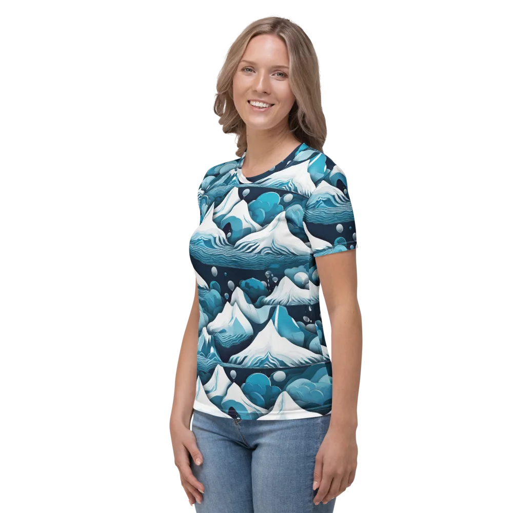 Azure Summit on Women's Crew Neck T-Shirt — Left