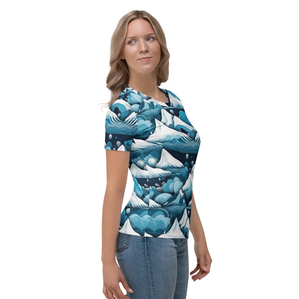 Azure Summit on Women's Crew Neck T-Shirt — Right