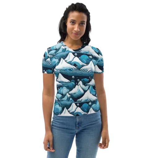 Azure Summit on a Women's Crew Neck T-Shirt