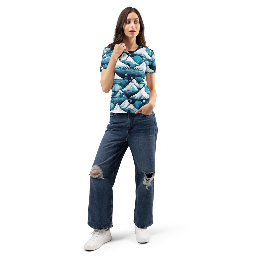 Azure Summit on Women's Crew Neck T-Shirt — Front