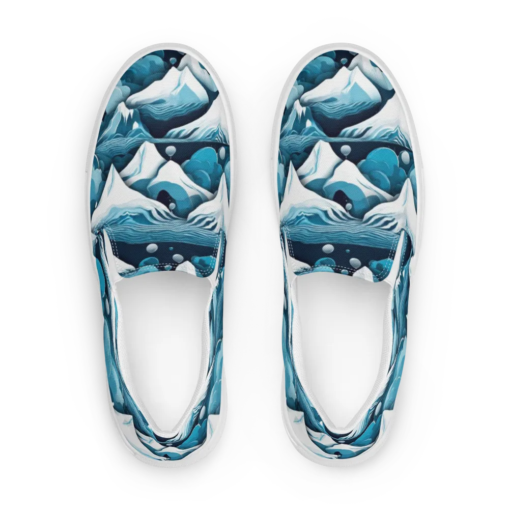Azure Summit on Men's Slip-On Canvas Shoes — Front