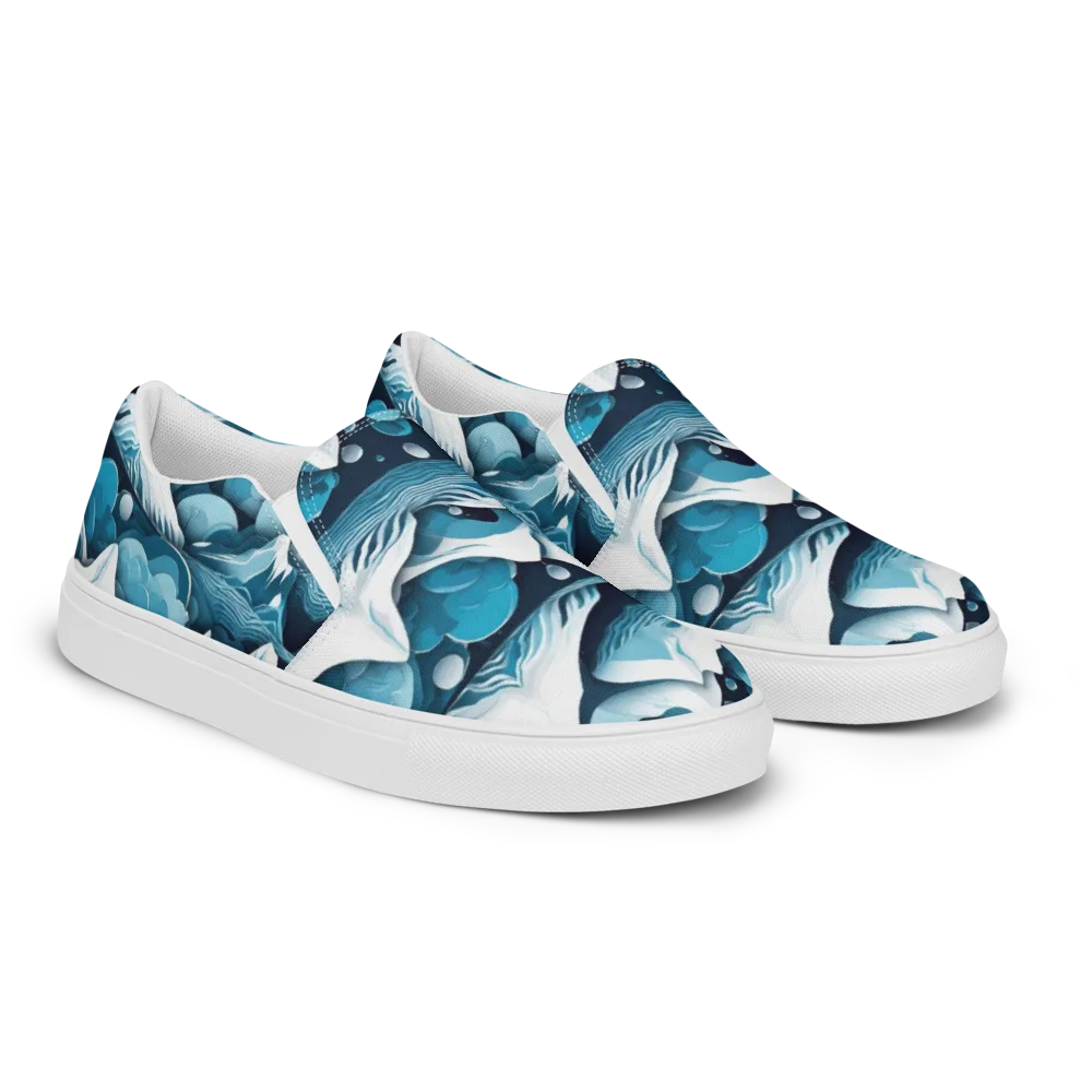 Azure Summit on Men's Slip-On Canvas Shoes — Right Front