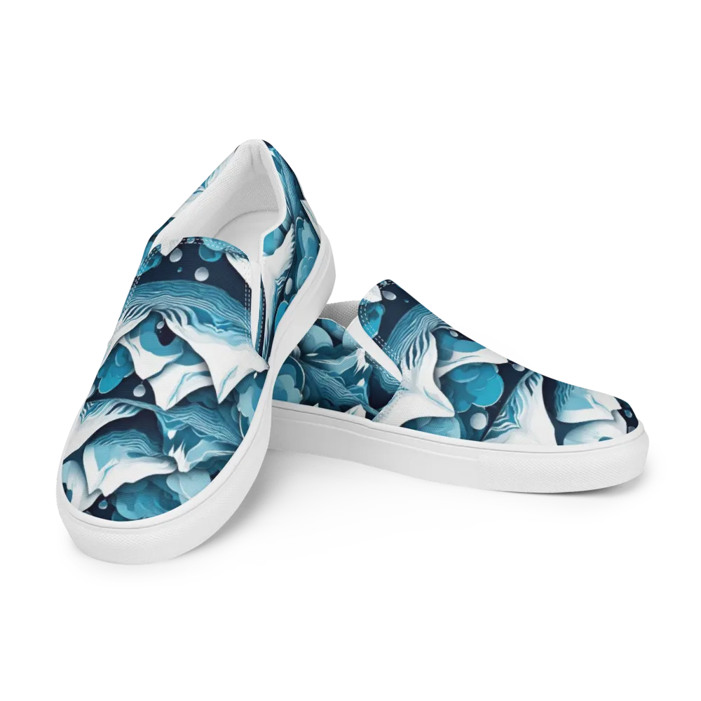 Azure Summit on Men's Slip-On Canvas Shoes — Left Front