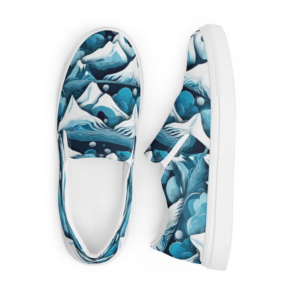 Azure Summit on Men's Slip-On Canvas Shoes — Front
