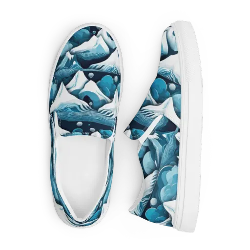 Azure Summit on a Men's Slip-On Canvas Shoes