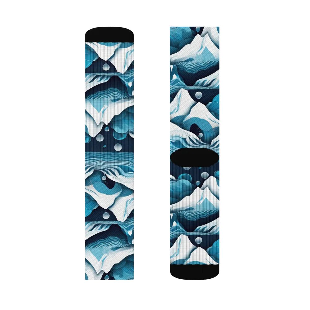 Azure Summit on Socks — Left Sock