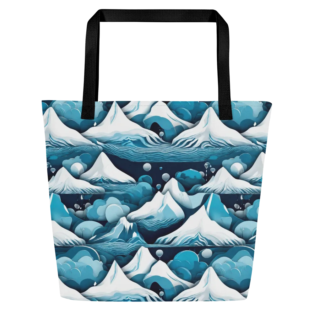 Azure Summit on Large Tote Bag W/ Pocket — Front