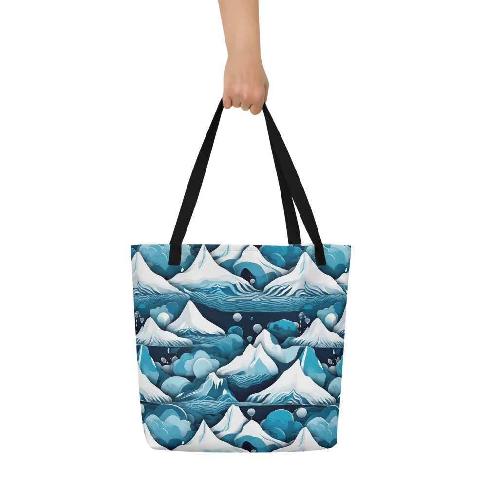 Azure Summit on Large Tote Bag W/ Pocket — Front
