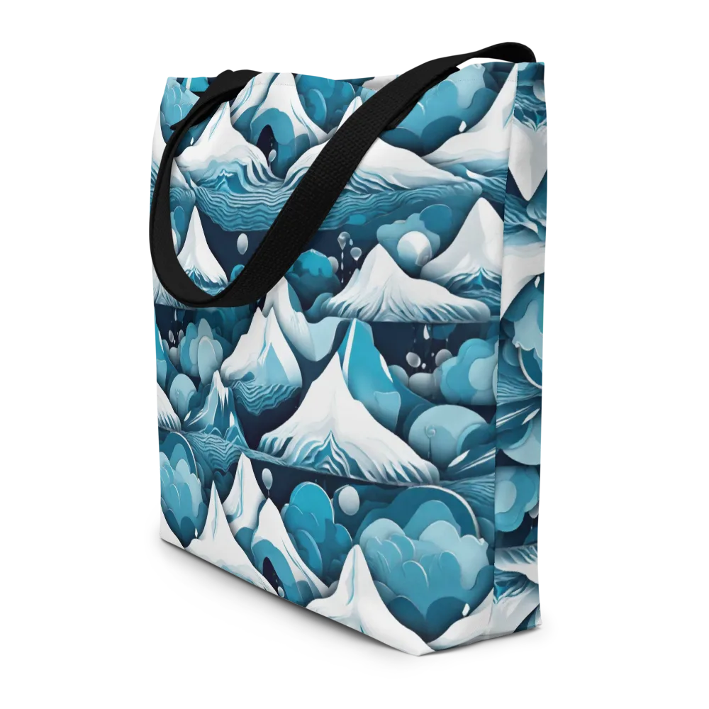 Azure Summit on Large Tote Bag W/ Pocket — Front