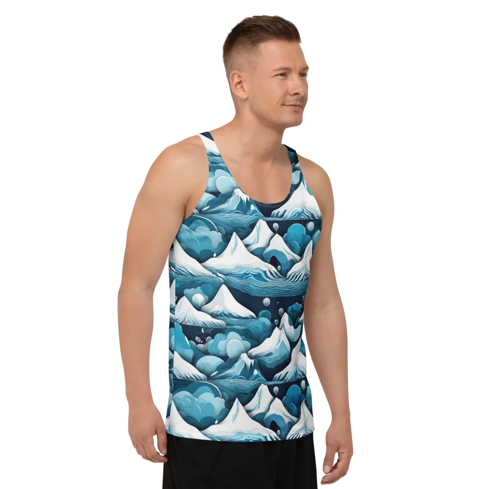 Azure Summit on Men's Tank Top — Right Front