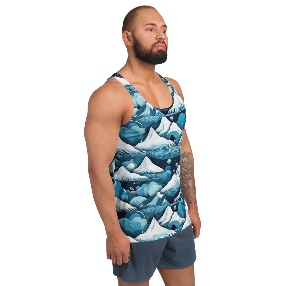 Azure Summit on Men's Tank Top — Right Front