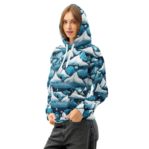 Azure Summit on a Cotton Hoodie