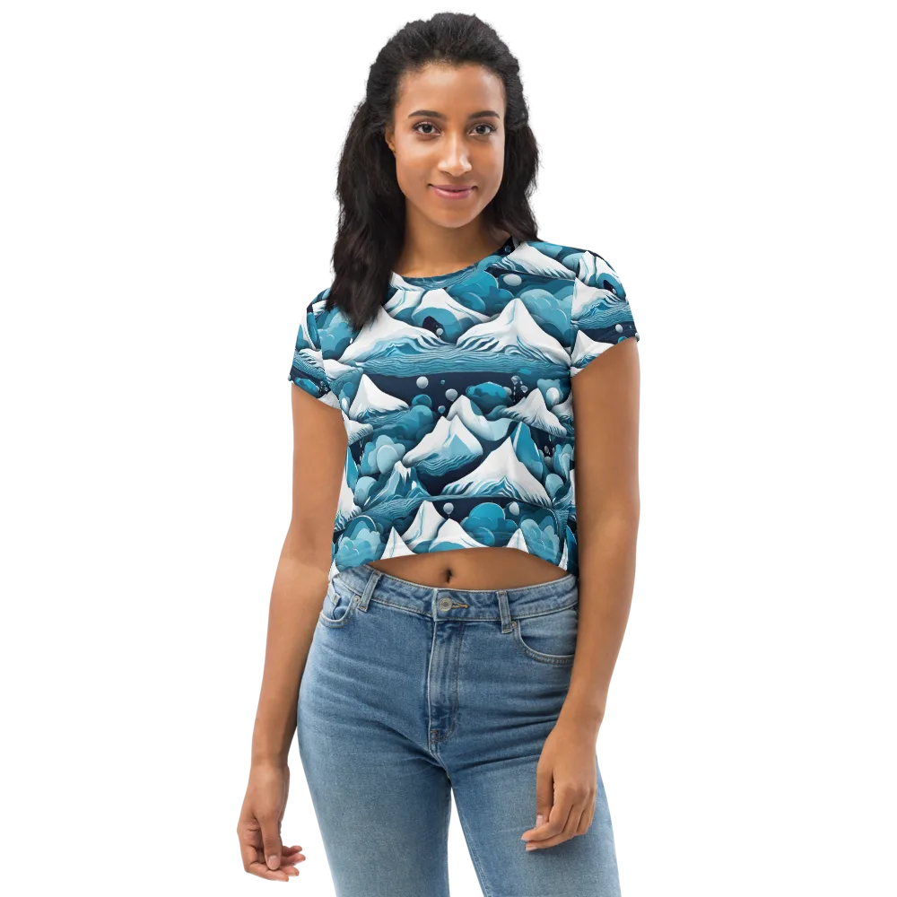 Azure Summit on Crop Tee — Front