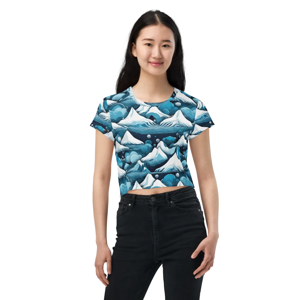 Azure Summit on Crop Tee — Front