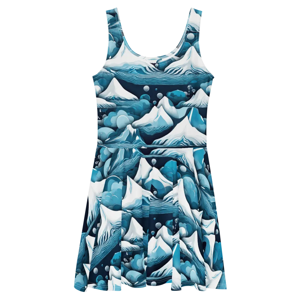 Azure Summit on Skater Dress — Front