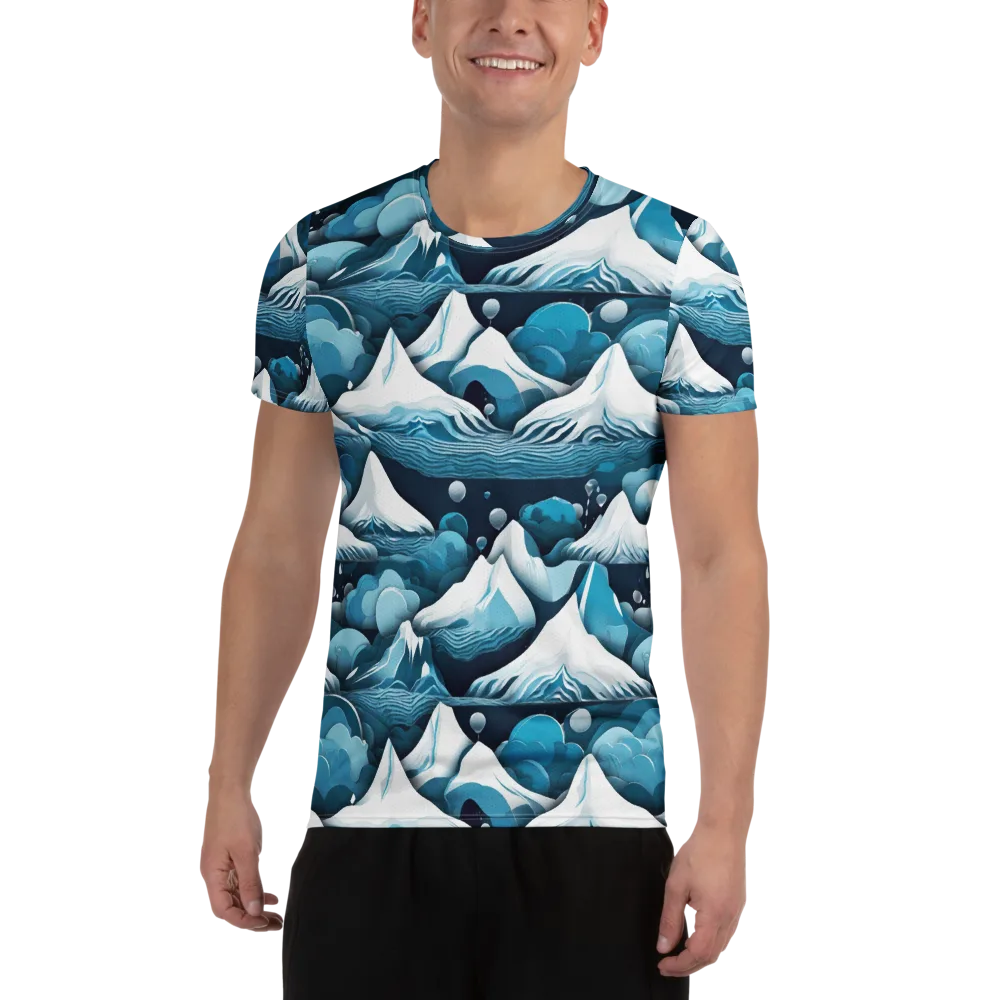 Azure Summit on Men's Athletic T-Shirt — Front