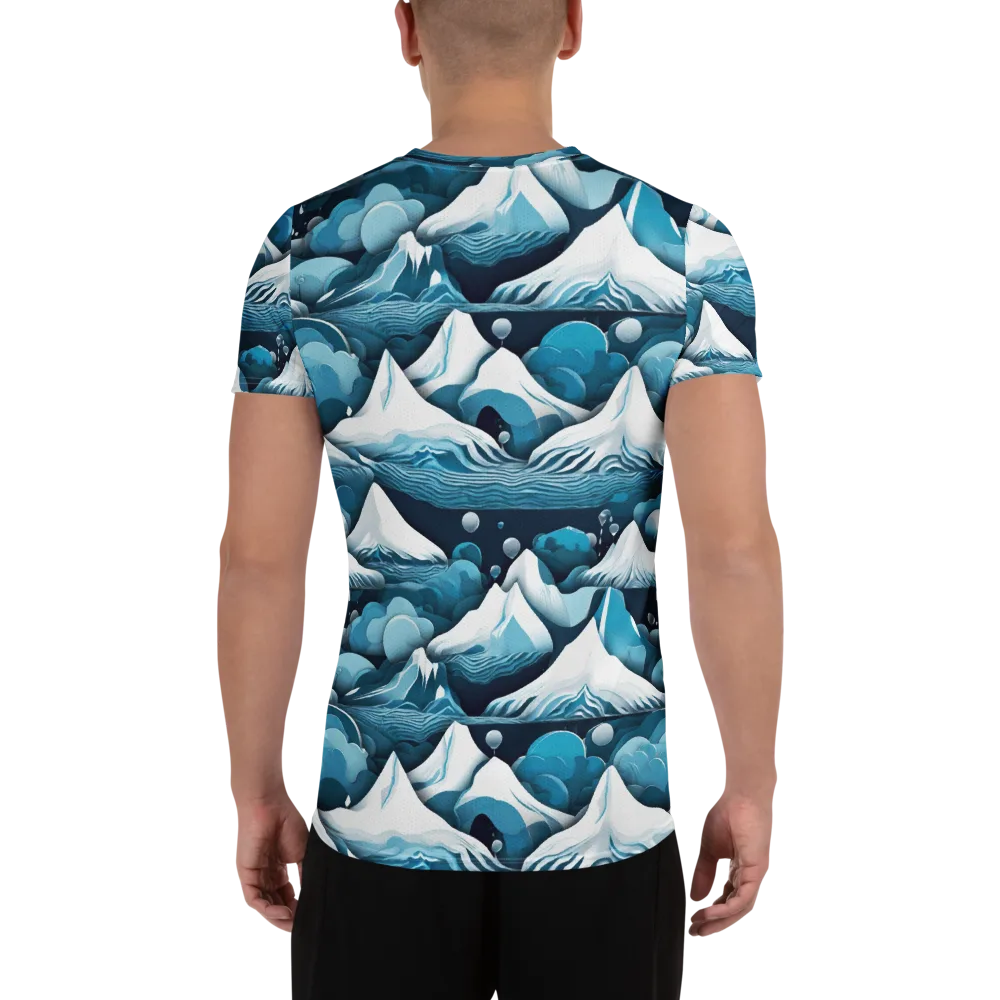 Azure Summit on Men's Athletic T-Shirt — Back