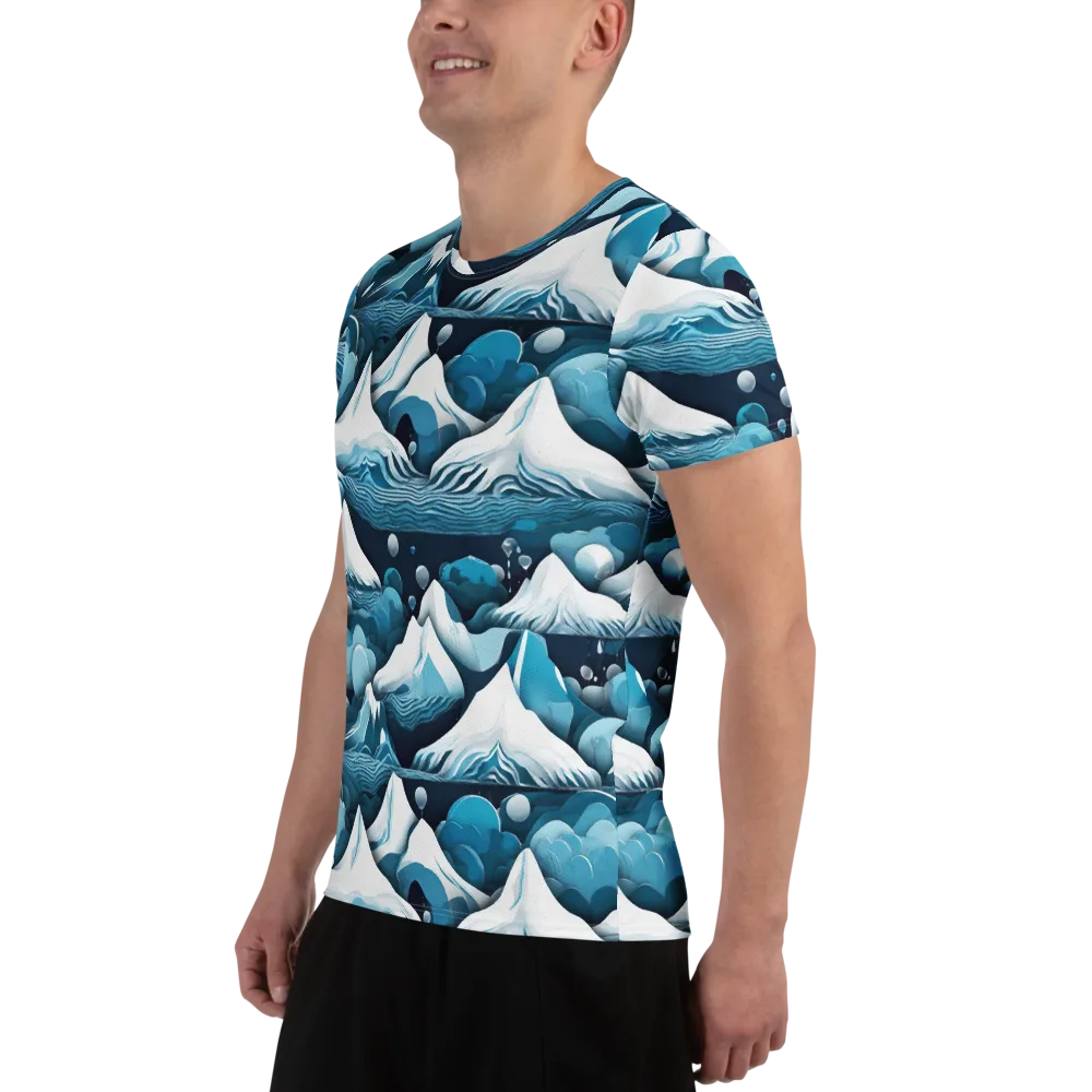 Azure Summit on Men's Athletic T-Shirt — Left