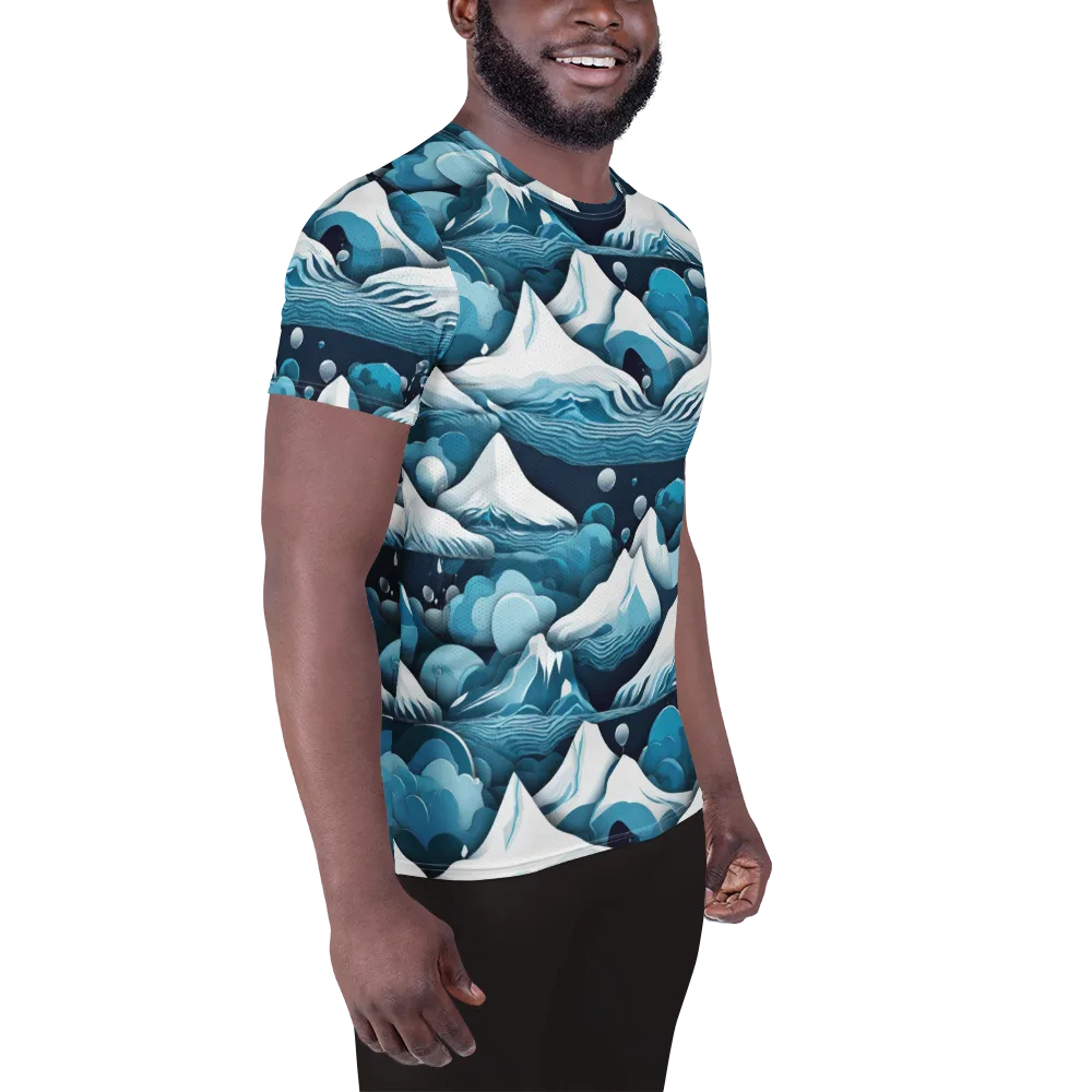 Azure Summit on Men's Athletic T-Shirt — Right