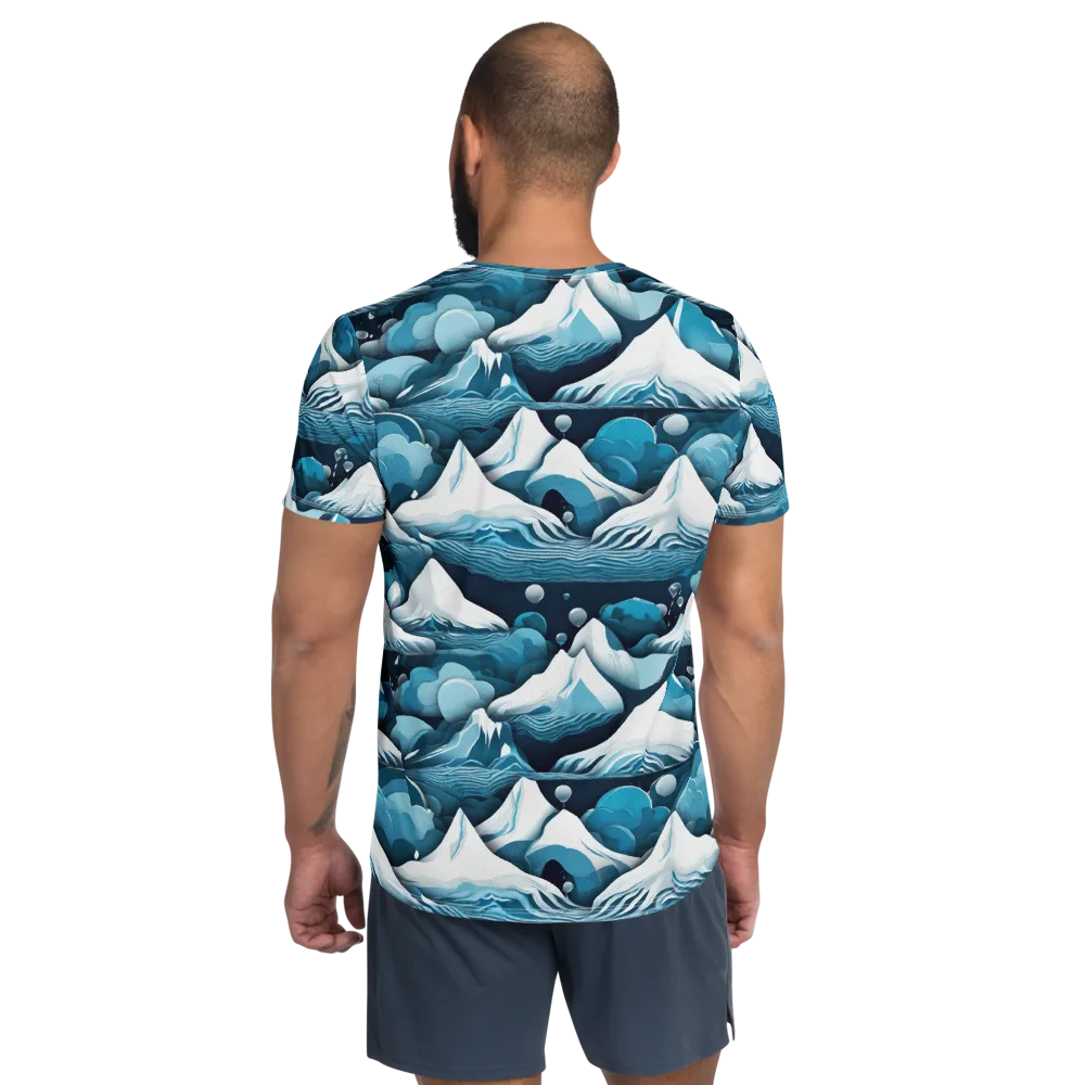 Azure Summit on Men's Athletic T-Shirt — Back