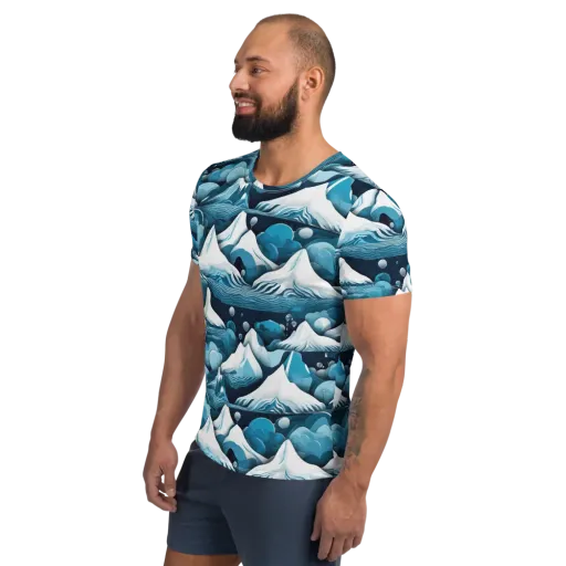 Azure Summit on a Men's Athletic T-Shirt