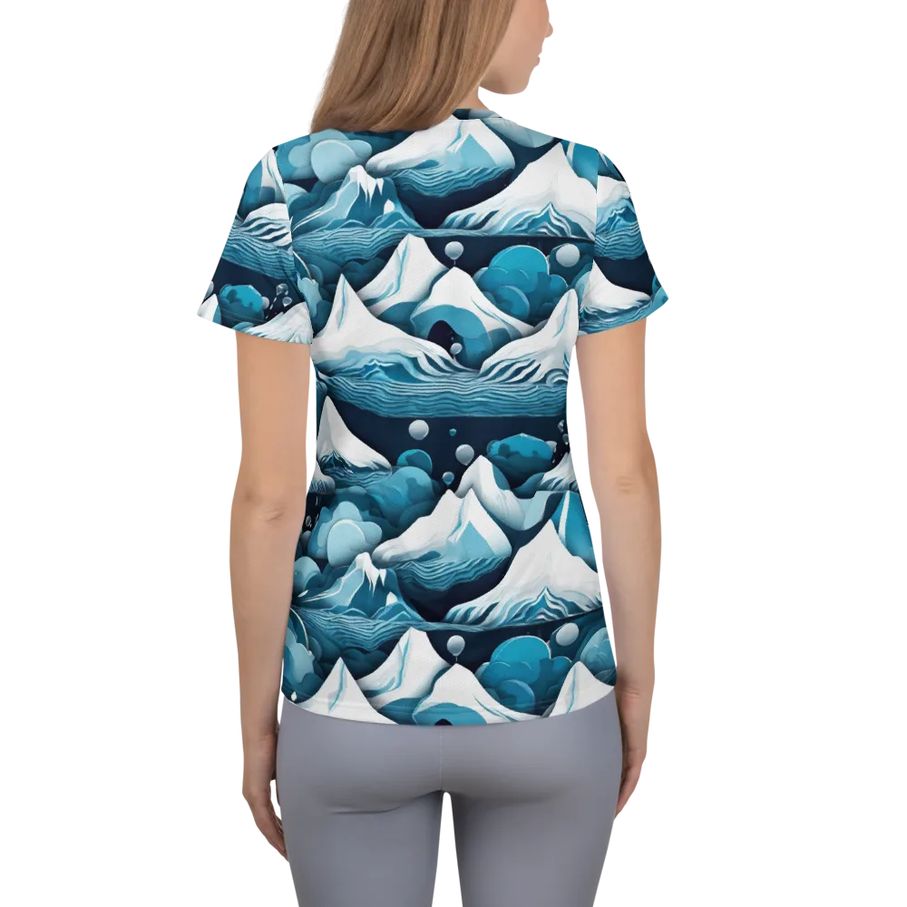 Azure Summit on Women's Athletic T-Shirt — Back