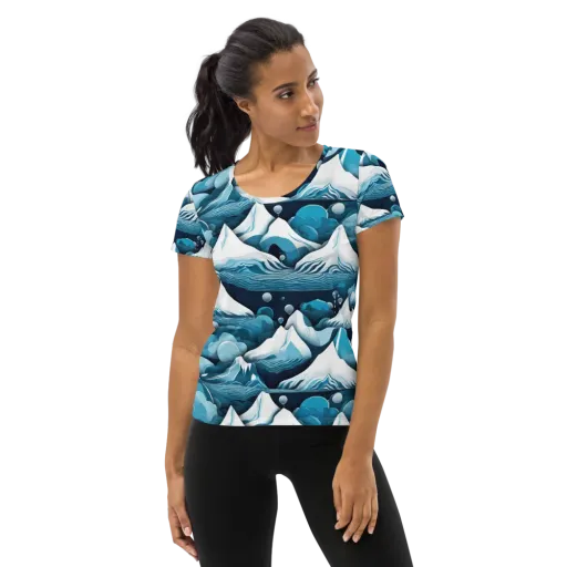 Azure Summit on a Women's Athletic T-Shirt