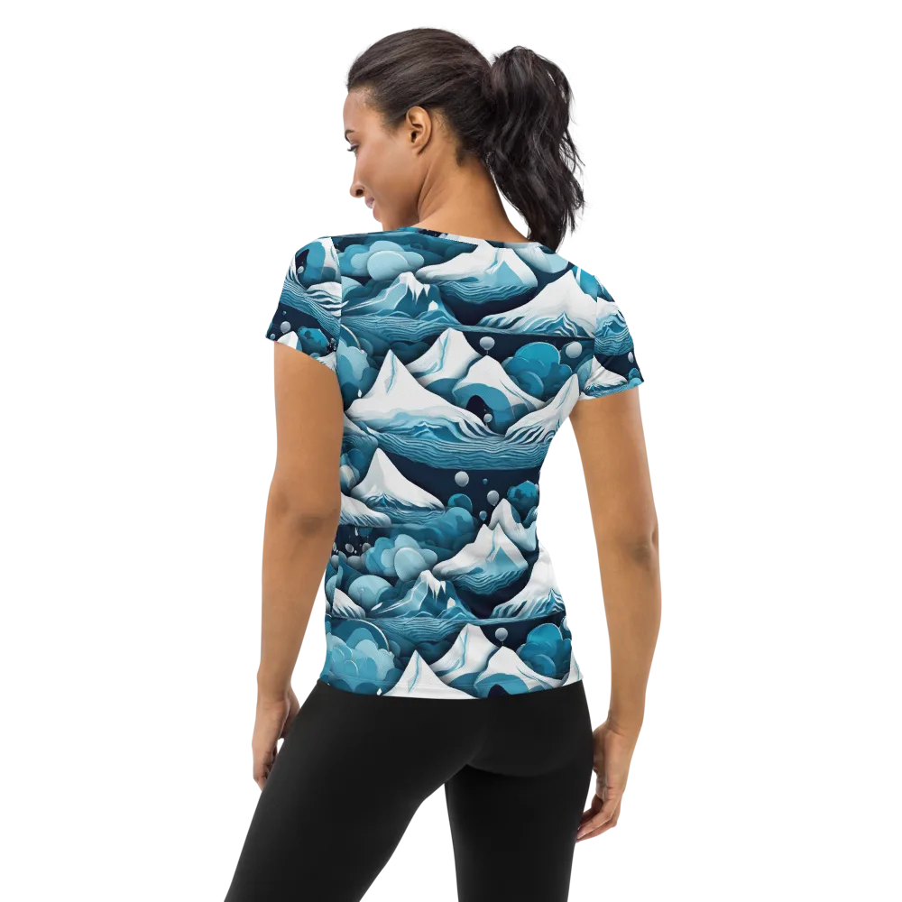 Azure Summit on Women's Athletic T-Shirt — Back
