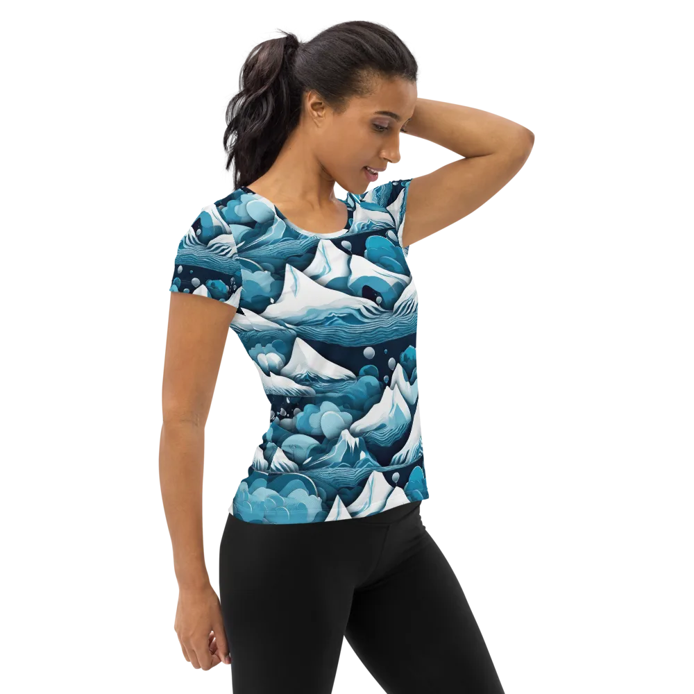 Azure Summit on Women's Athletic T-Shirt — Right