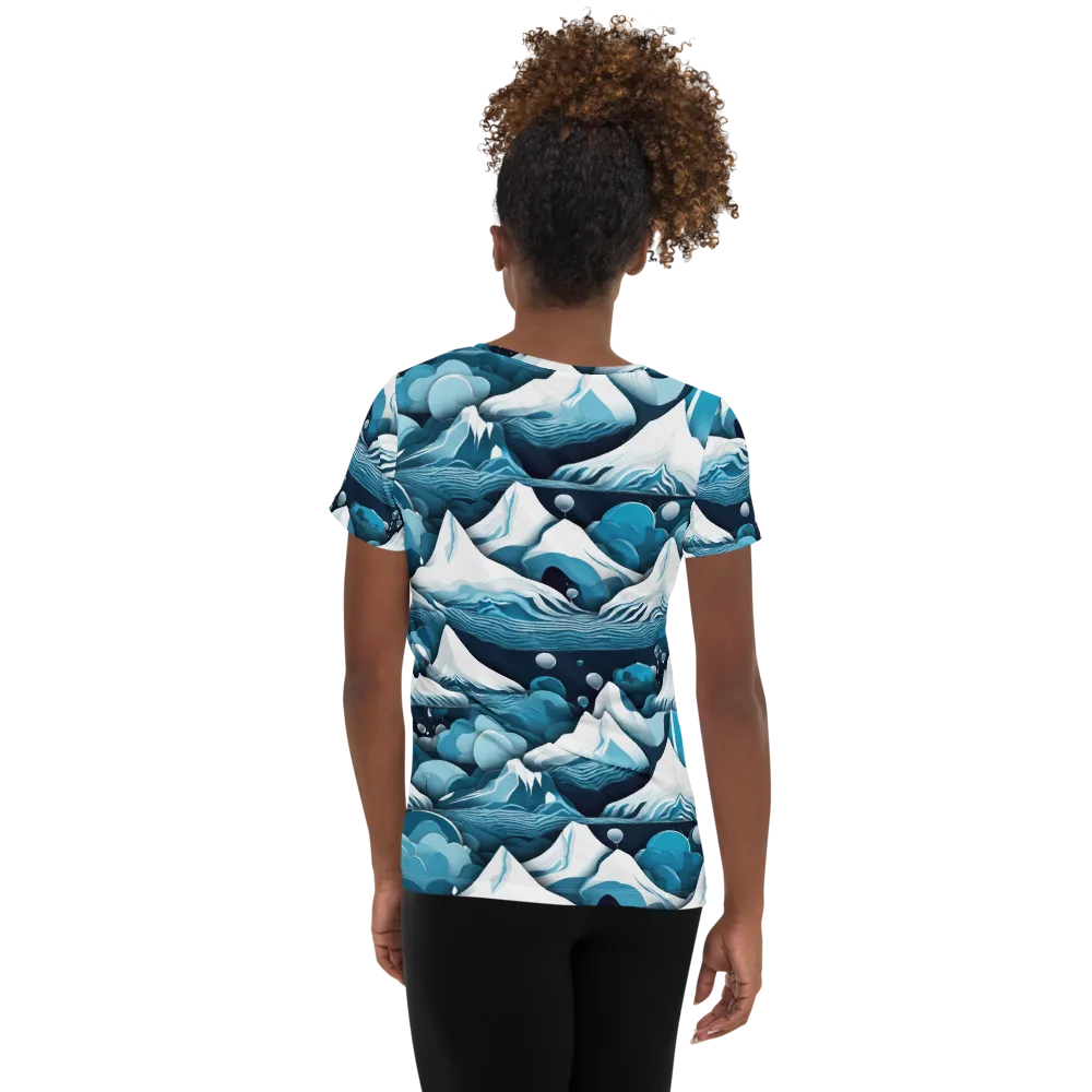Azure Summit on Women's Athletic T-Shirt — Back