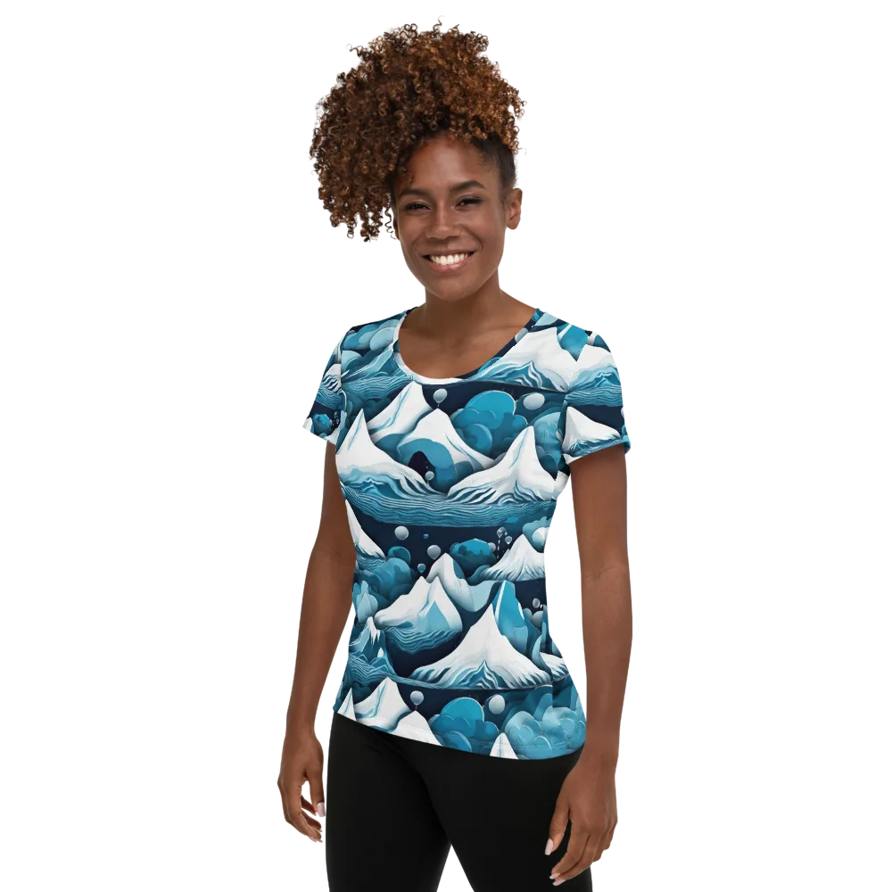 Azure Summit on Women's Athletic T-Shirt — Left